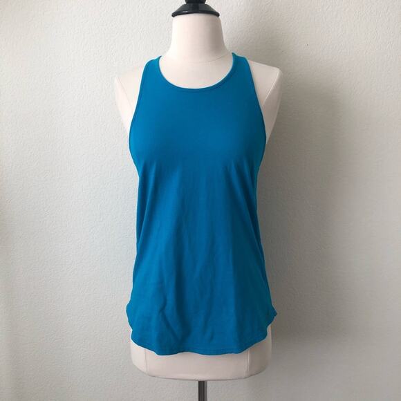 Under Armour Microthread Tank Top electric peacock blue racerback keyhole - Picture 4 of 5